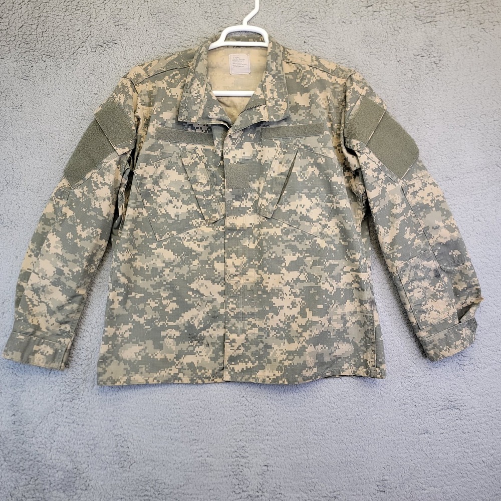 US Army Field Jacket Shirt Mens Medium Regular Combat Uniform Digital Camo‎ Zip